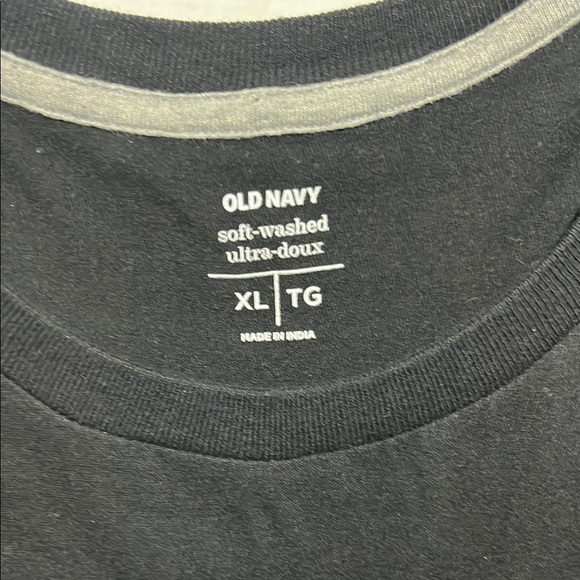 Old Navy Black and White Striped Short Sleeve Tee - Picture 2 of 7